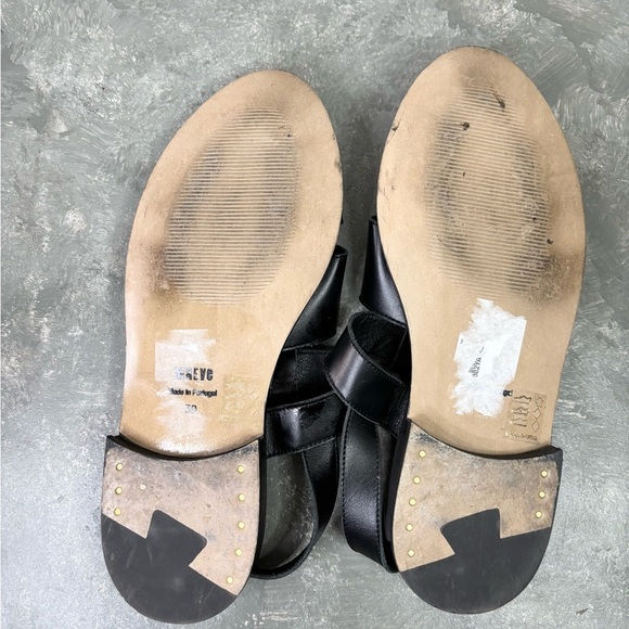 Maeve Anthropologie black leather fishman strappy sandals size EU 39/US 8.5 - Picture 5 of 5